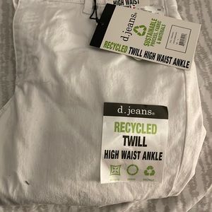 I have 3 pairs of pants blue with cuts white that flip at bottom Tan Flare pants